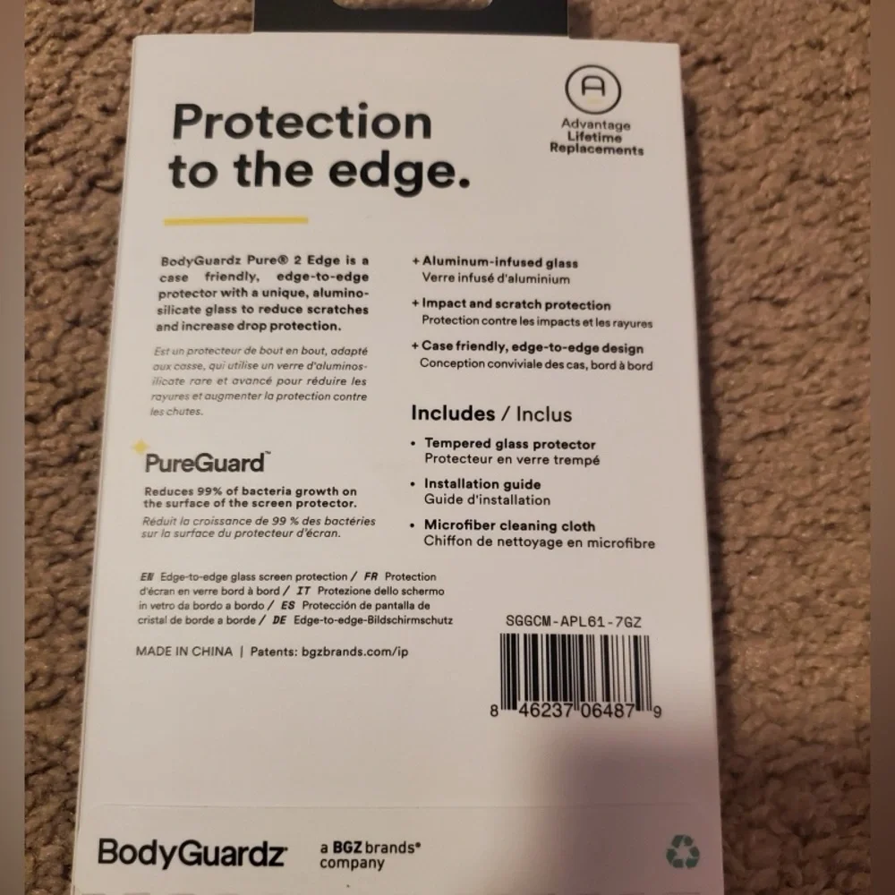 iPhone protective glassPure 2 Edge Screen Protector 11/XR